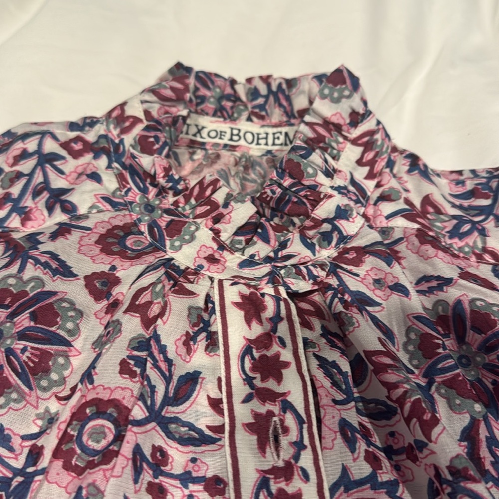 Alix Of Bohemia Pink and Blue Floral Blouse - Picture 6 of 6